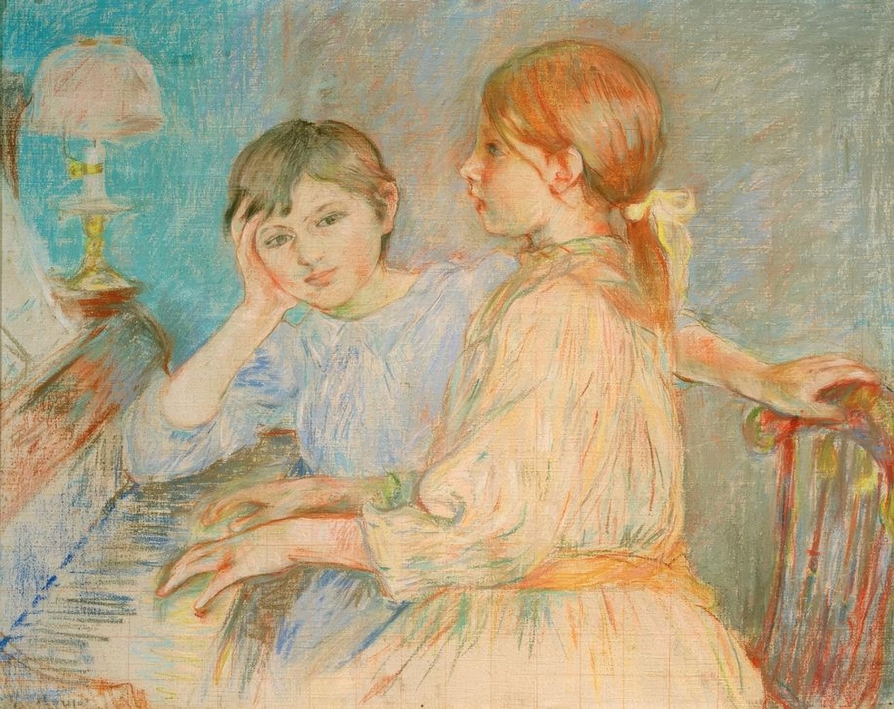 De piano door Berthe Morisot