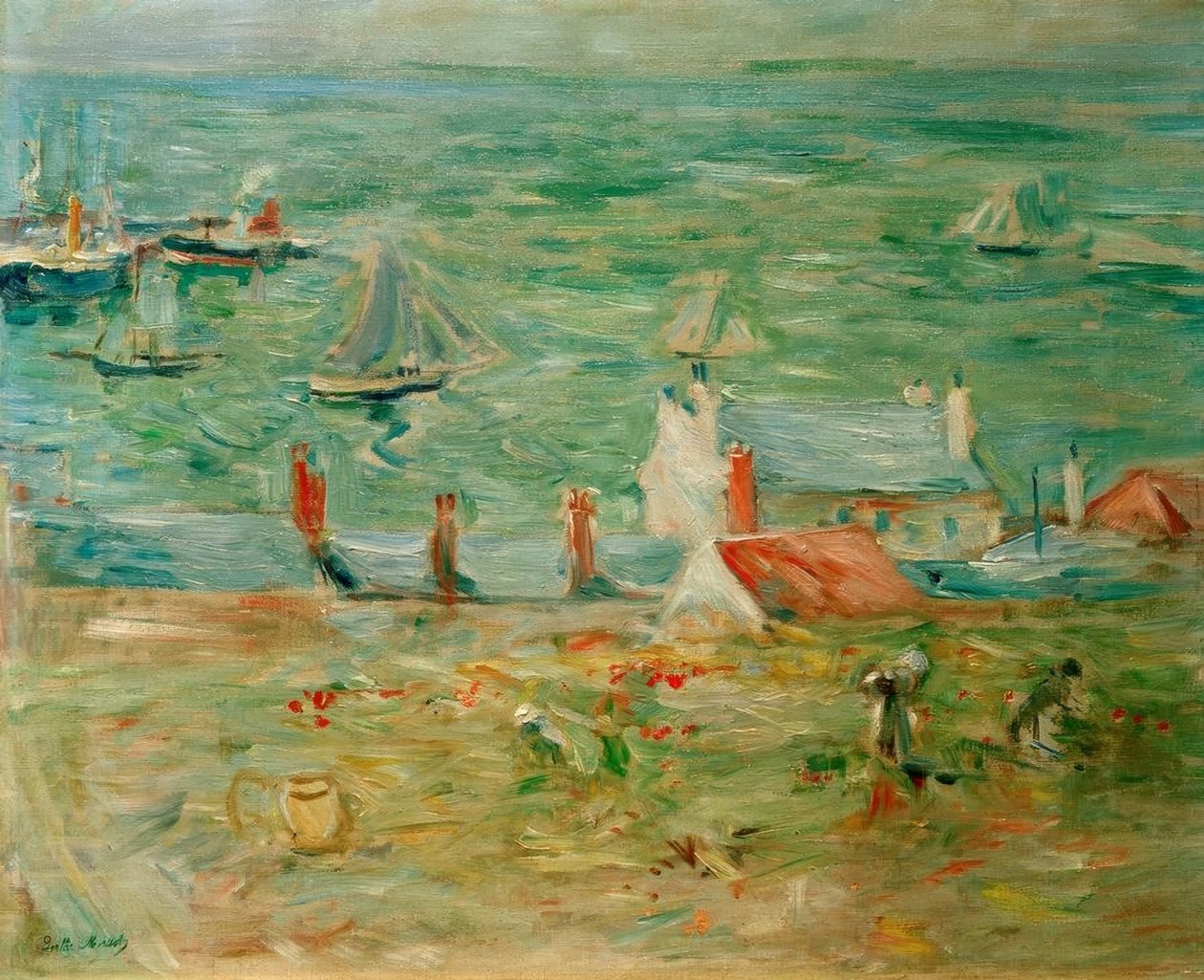 De haven van Gorey door Berthe Morisot
