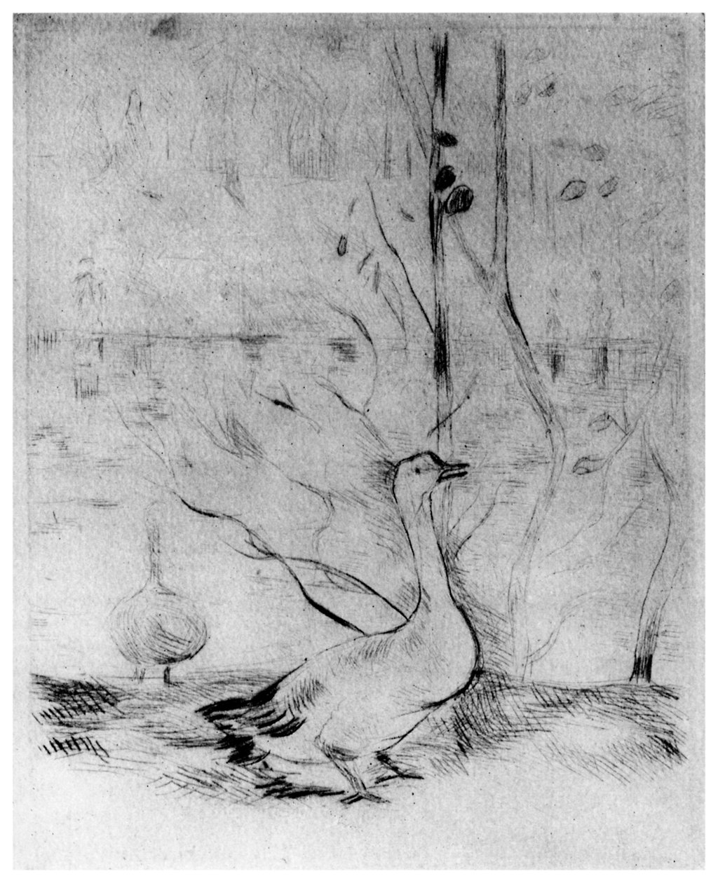 Les Oies, De Ganzen, c1860-1890 1924 door Berthe Morisot