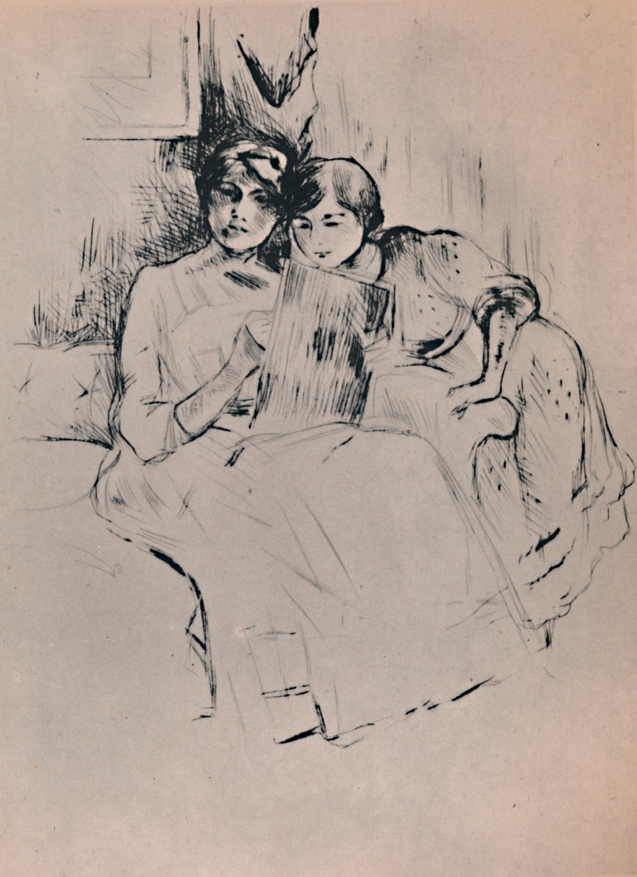 De Tekenles, c.1888-1890, 1946 door Berthe Morisot