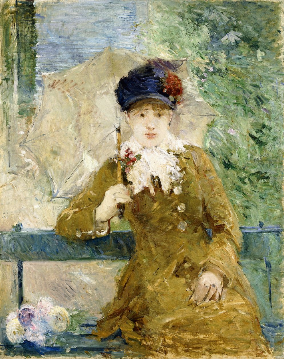 Vrouw met een Paraplu, 1881 door Berthe Morisot