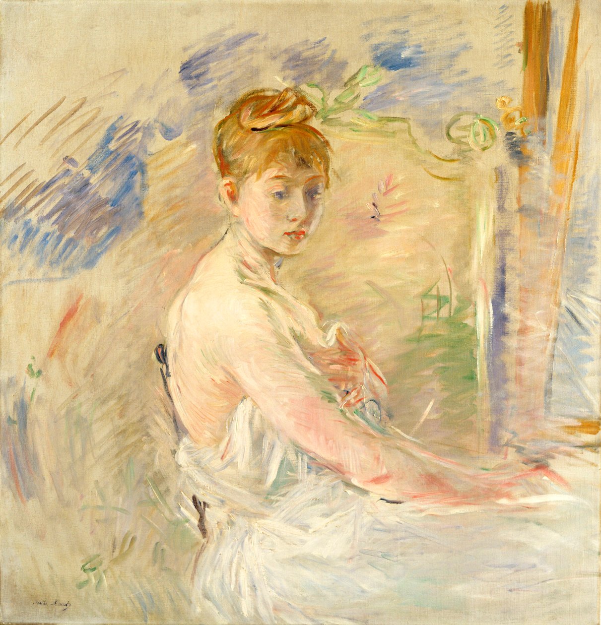 Jong Meisje Staat Op door Berthe Morisot