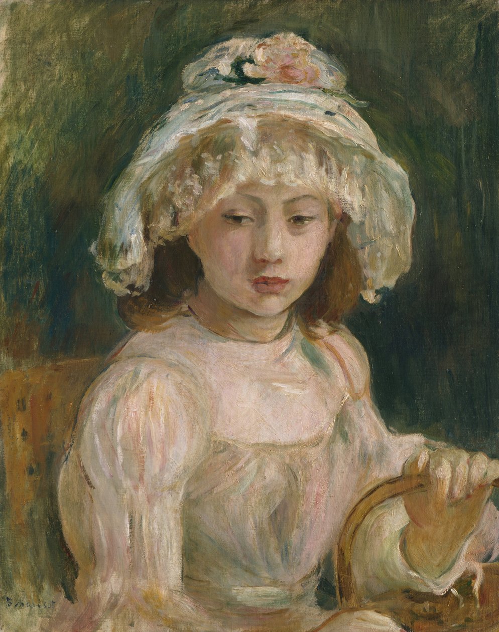 Jong Meisje met Hoed, 1892 door Berthe Morisot