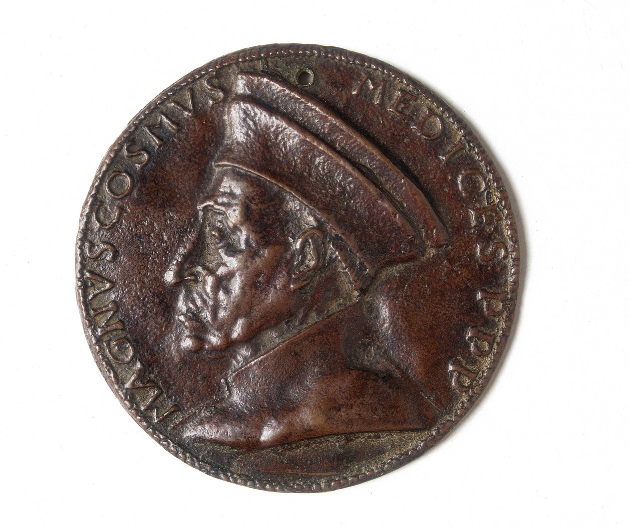 Medaille met afbeelding van Cosimo il Grande: recto door Bertoldo di Giovanni