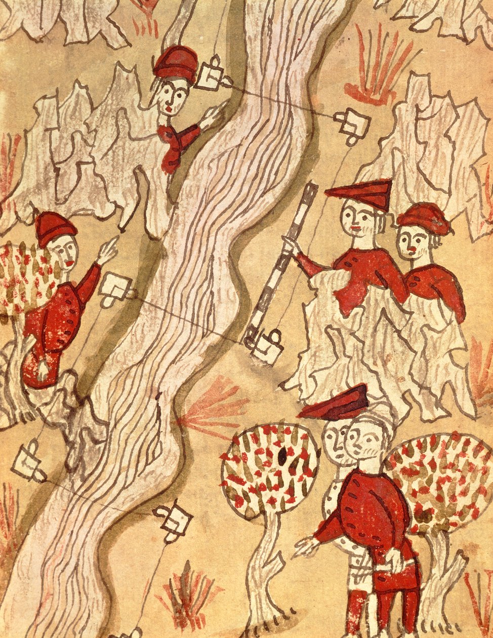 Ms 327 fol.293v Opmeten van een rivier, uit 
