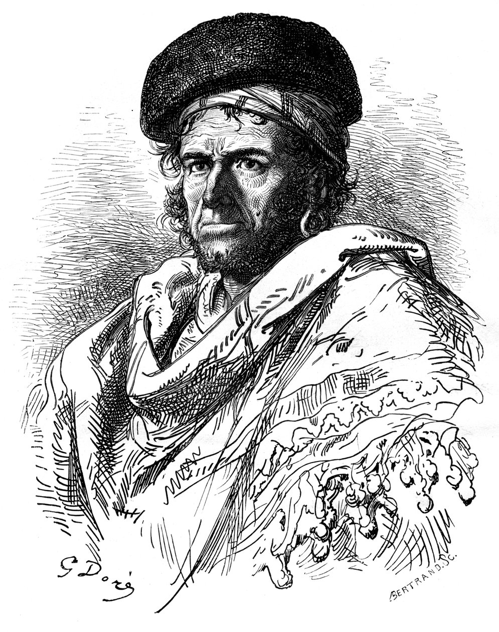 Spaanse zigeuner, midden-eind 19e eeuw door Auguste Bertrand