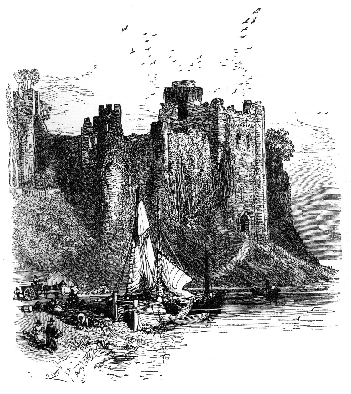 Pembroke Castle, 1930s door Birket Foster