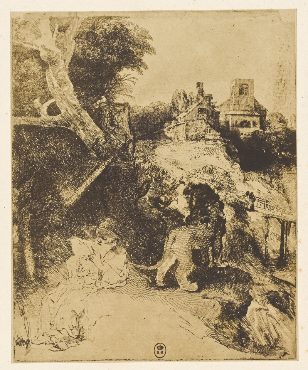 Hiëronymus in de jicht van Albert Durer door Bisson Frères