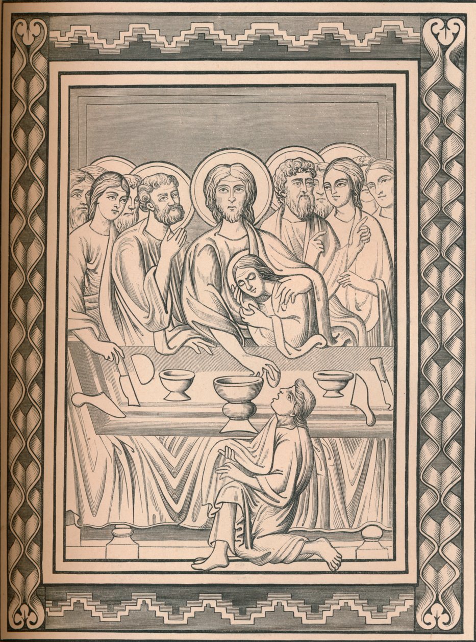 Christus en heiligen, 12e eeuw, 1849 door Bisson and Cottard