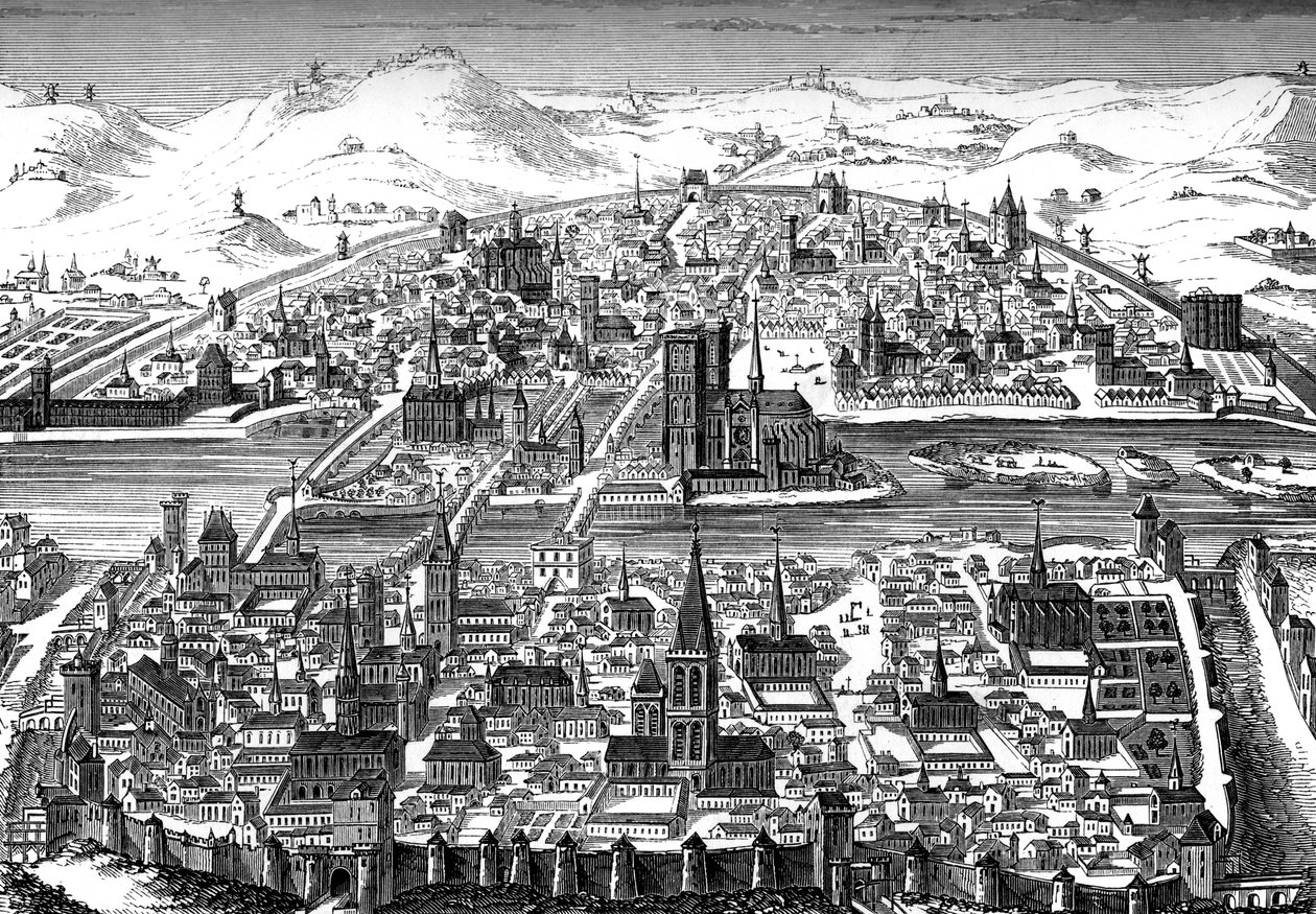 Parijs, Frankrijk, 1607 door Bisson and Cottard