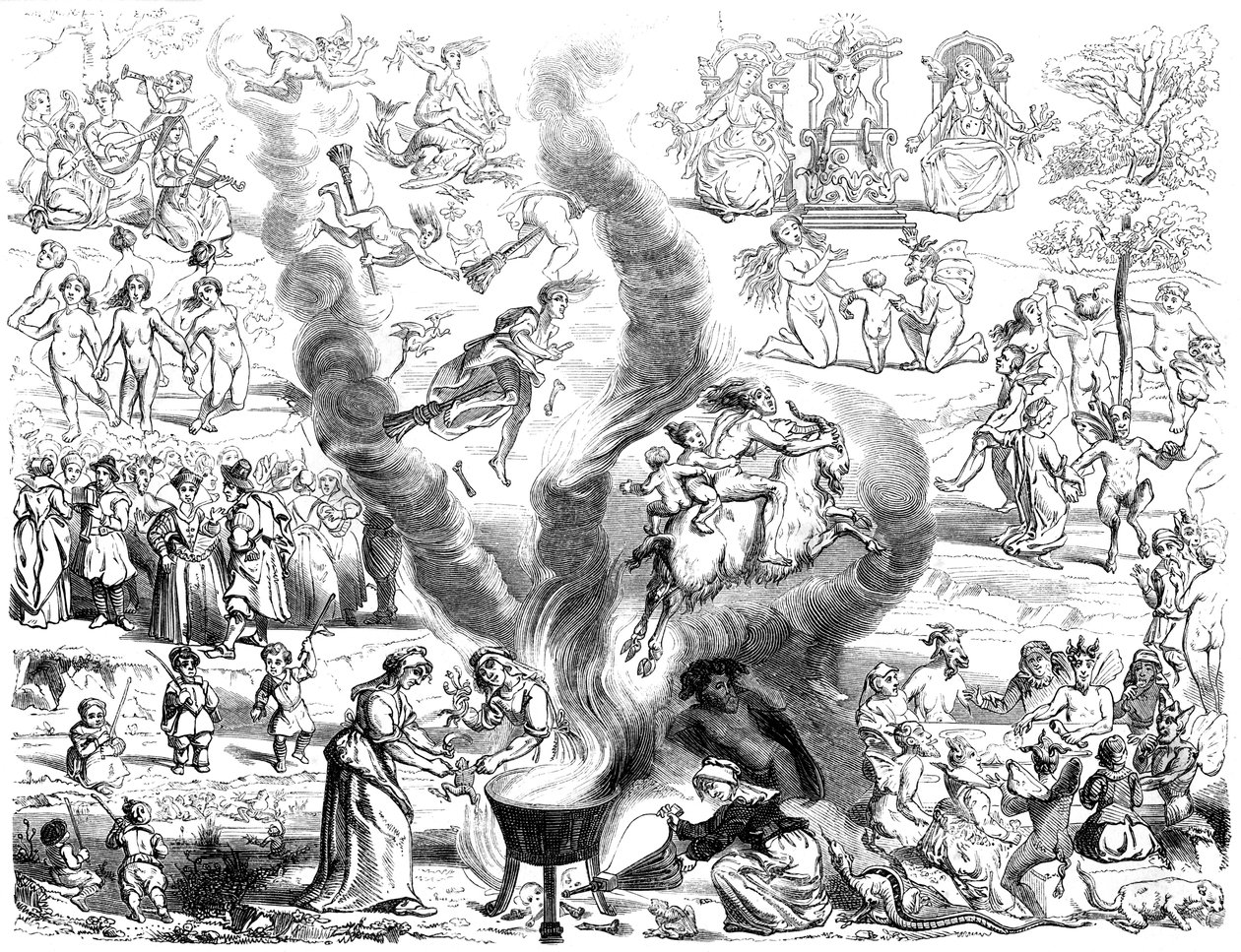 De Sabbat, 16e eeuw 1849 door Bisson and Cottard