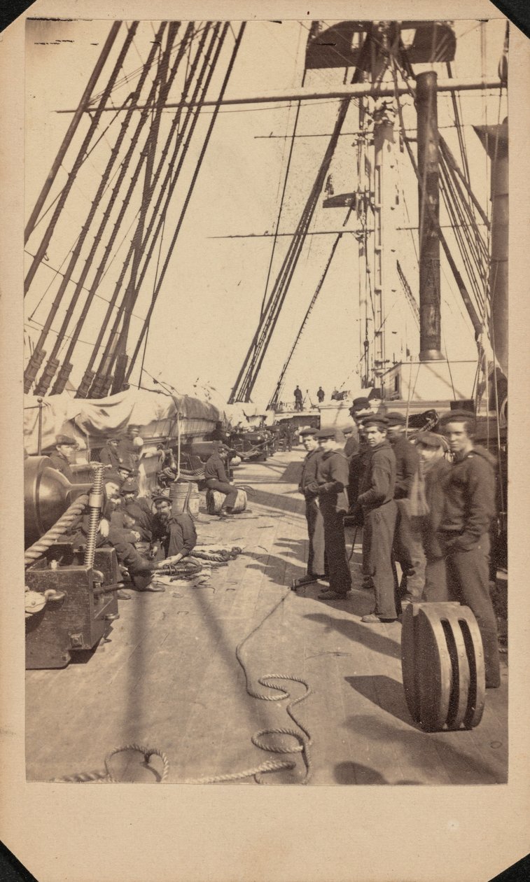 USS New Hampshire, ca. 1864-1865 (foto) door Blauvelt & Hubbard