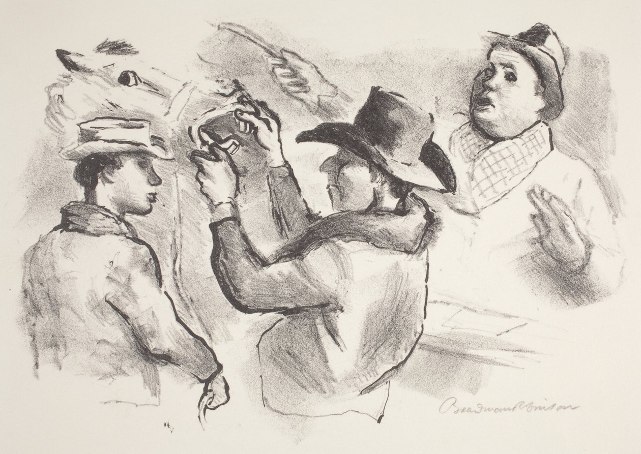 Paardenveiling door Boardman Robinson