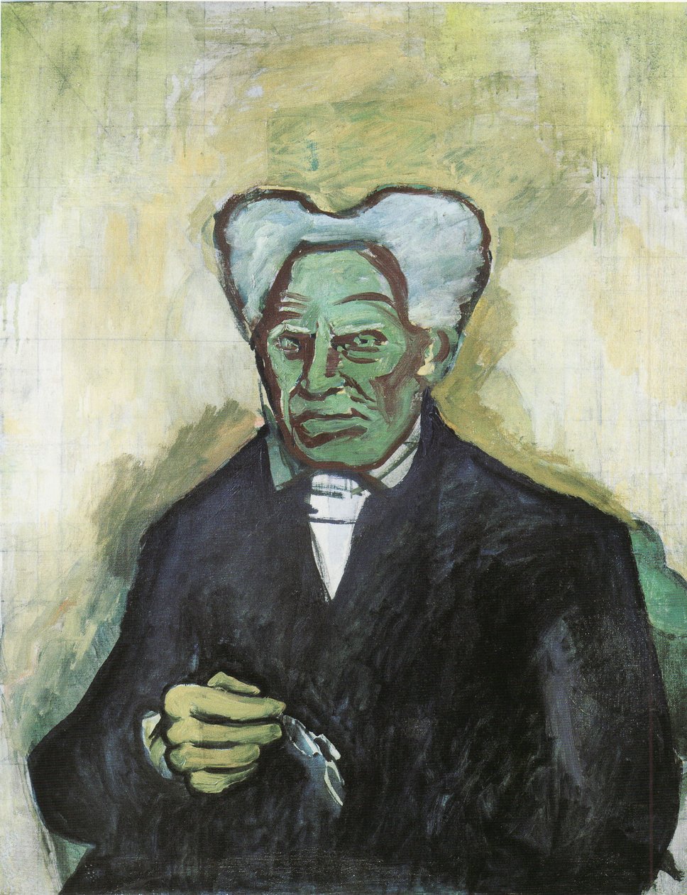 Portret van Arthur Schopenhauer, 1908 door Bohumil Kubišta