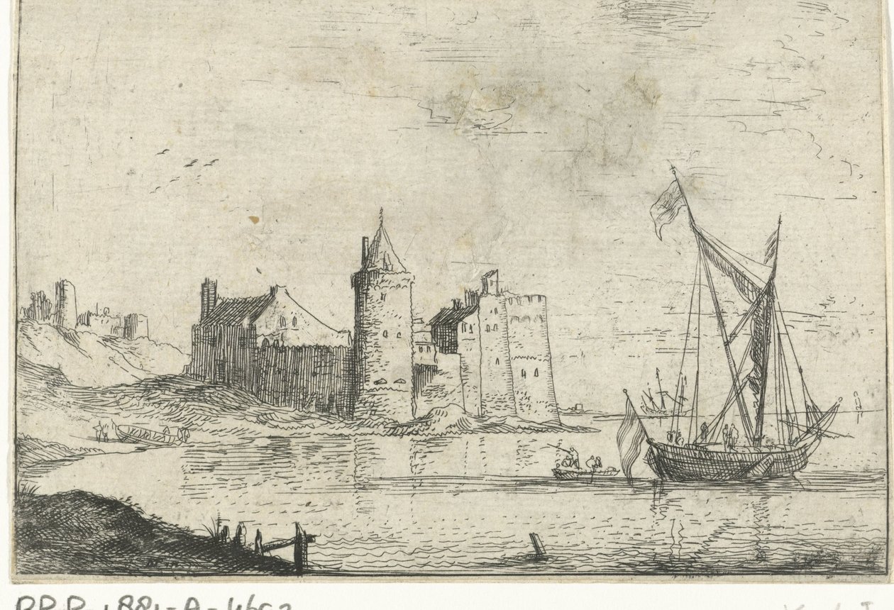 Kasteel aan de kust door Bonaventura Peeters (I)