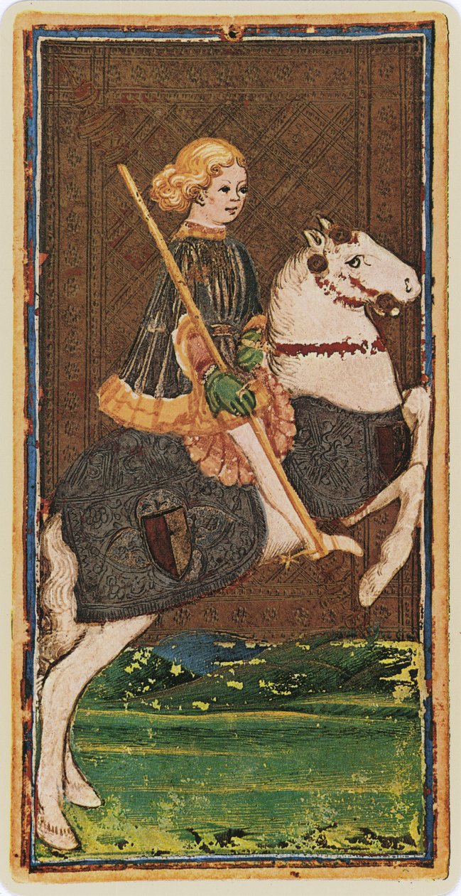 De Ridder van Staven, facsimile van een tarotkaart uit het 