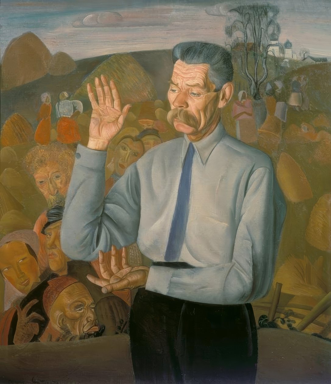 Maxim Gorkij door Boris D. Grigorjew