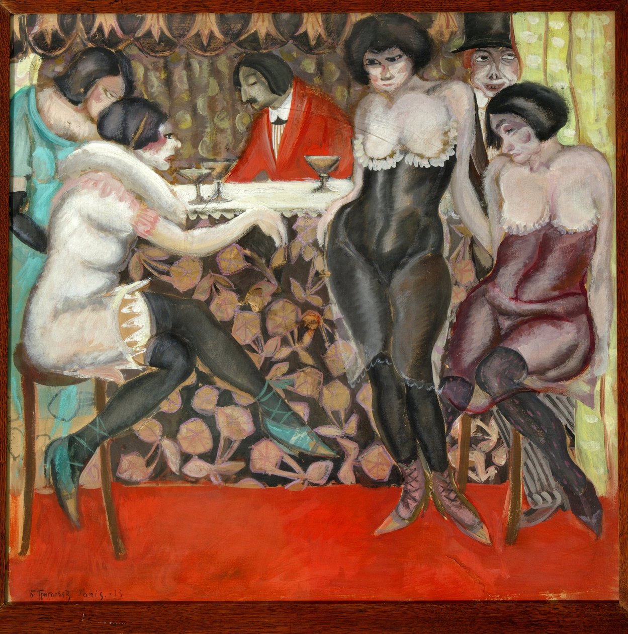 Aan de bar door Boris Dmitrievich Grigoriev