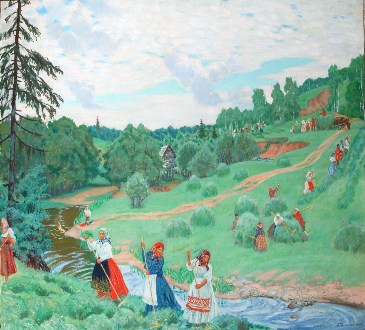 Hooien door Boris Mikhailovich Kustodiev