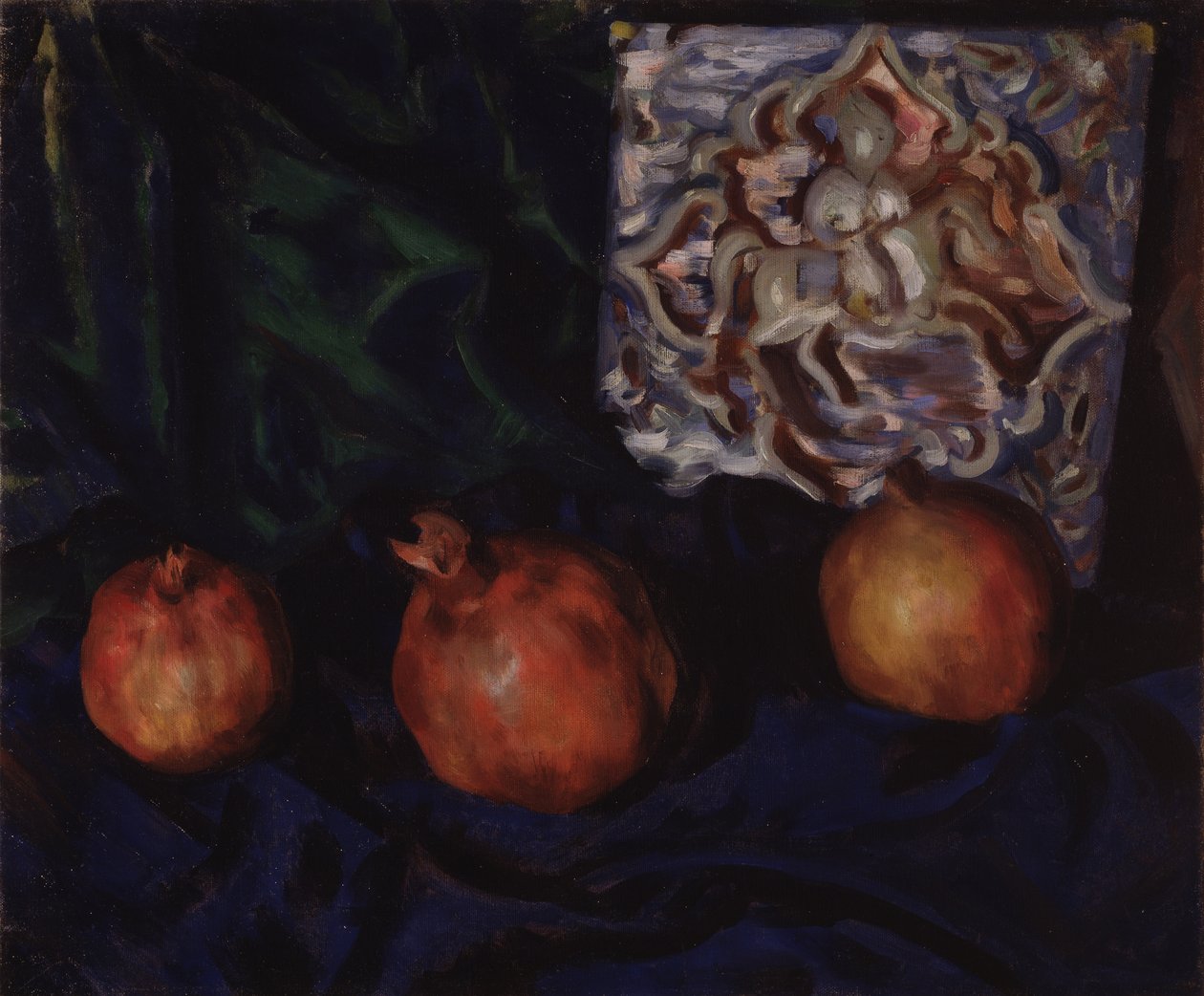 Stilleven. Granaatappels, 1910 door Boris Mikhailovich Kustodiev