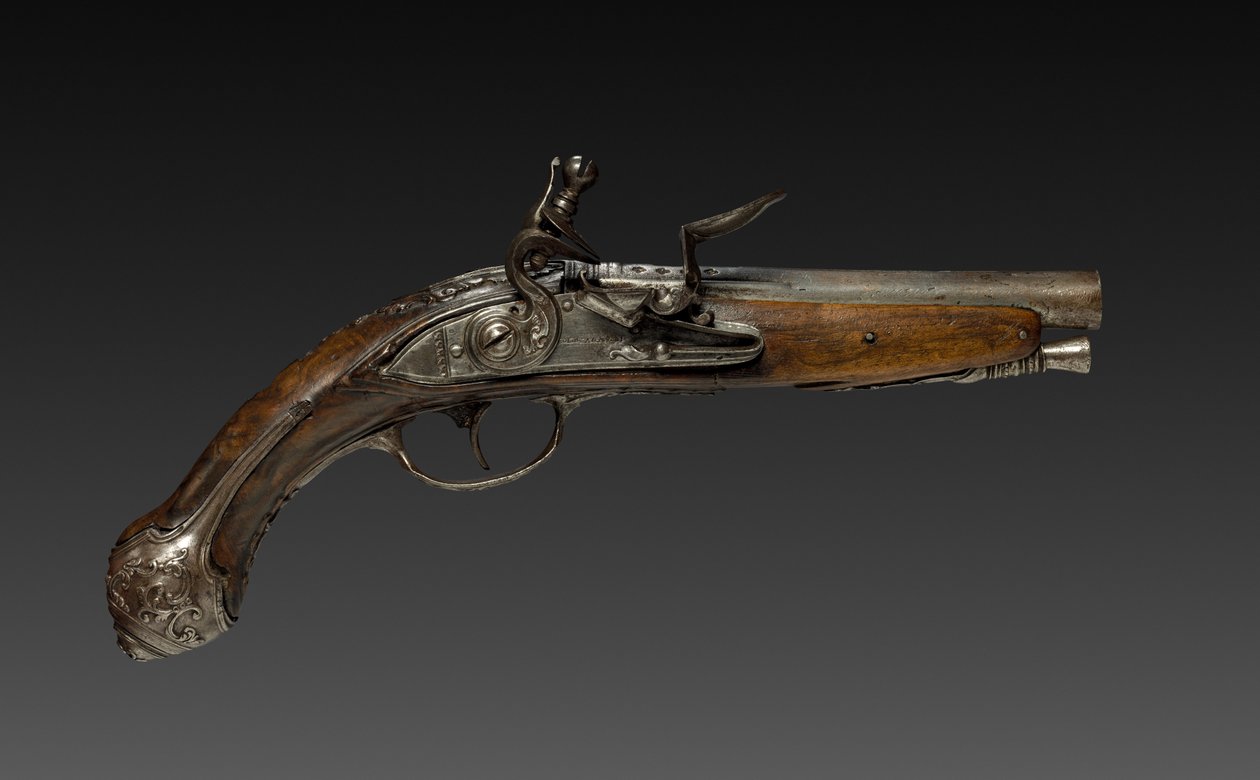 Vuursteen Pistool, 1700s door Bortolo Agazzi