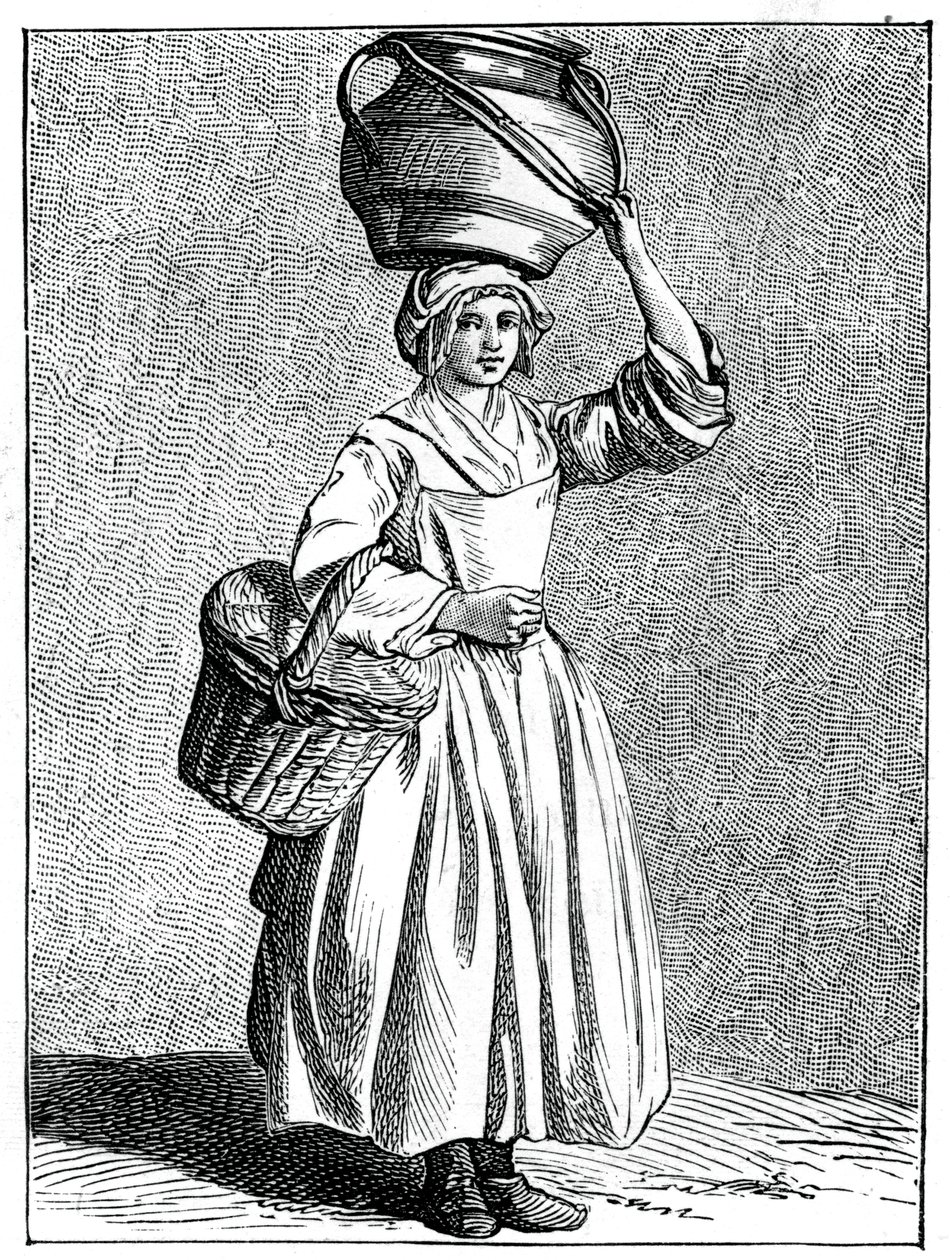 Een Melkmeisje, 1737-1742 door Bouchardon