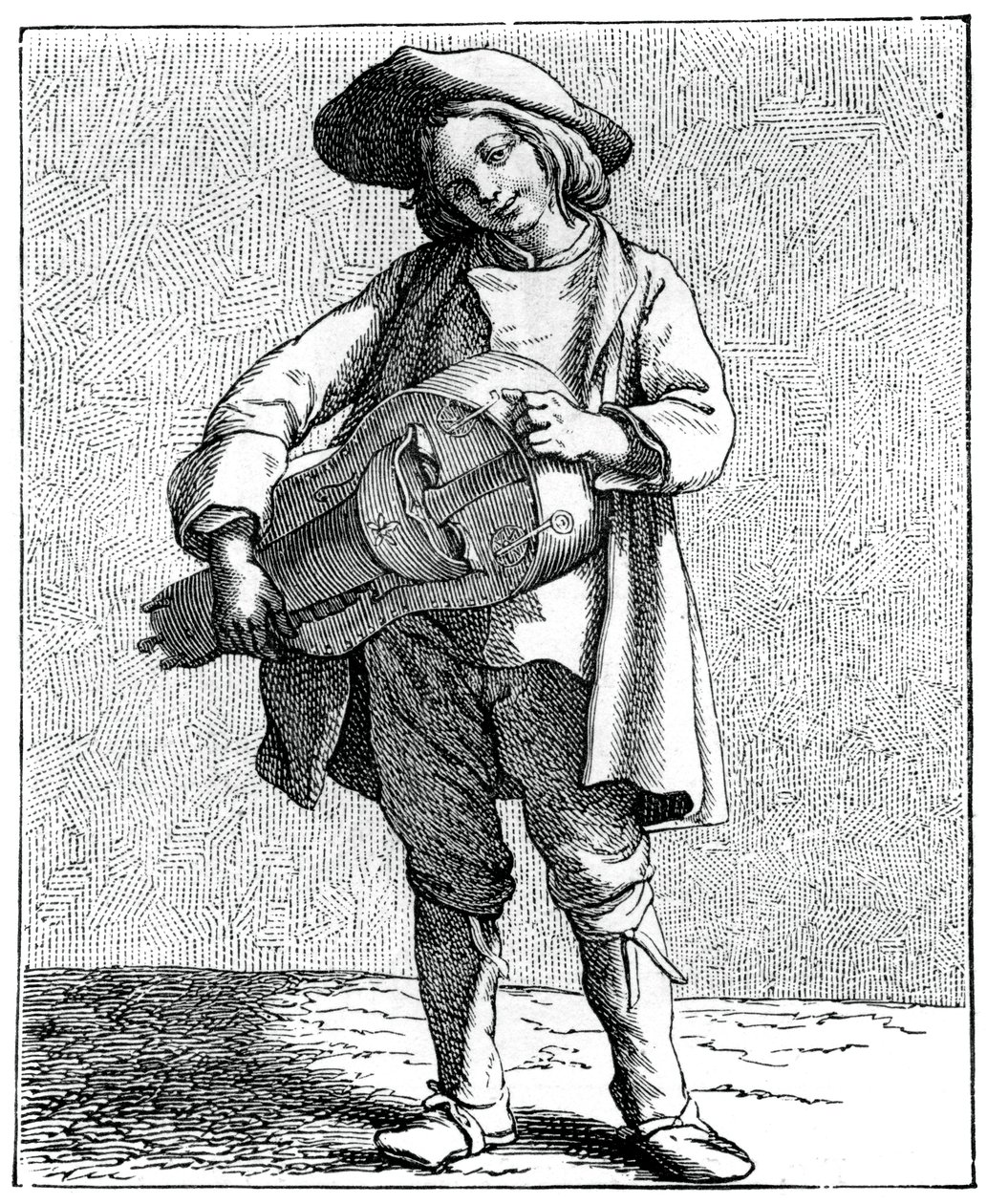 Een draailierspeler door Bouchardon