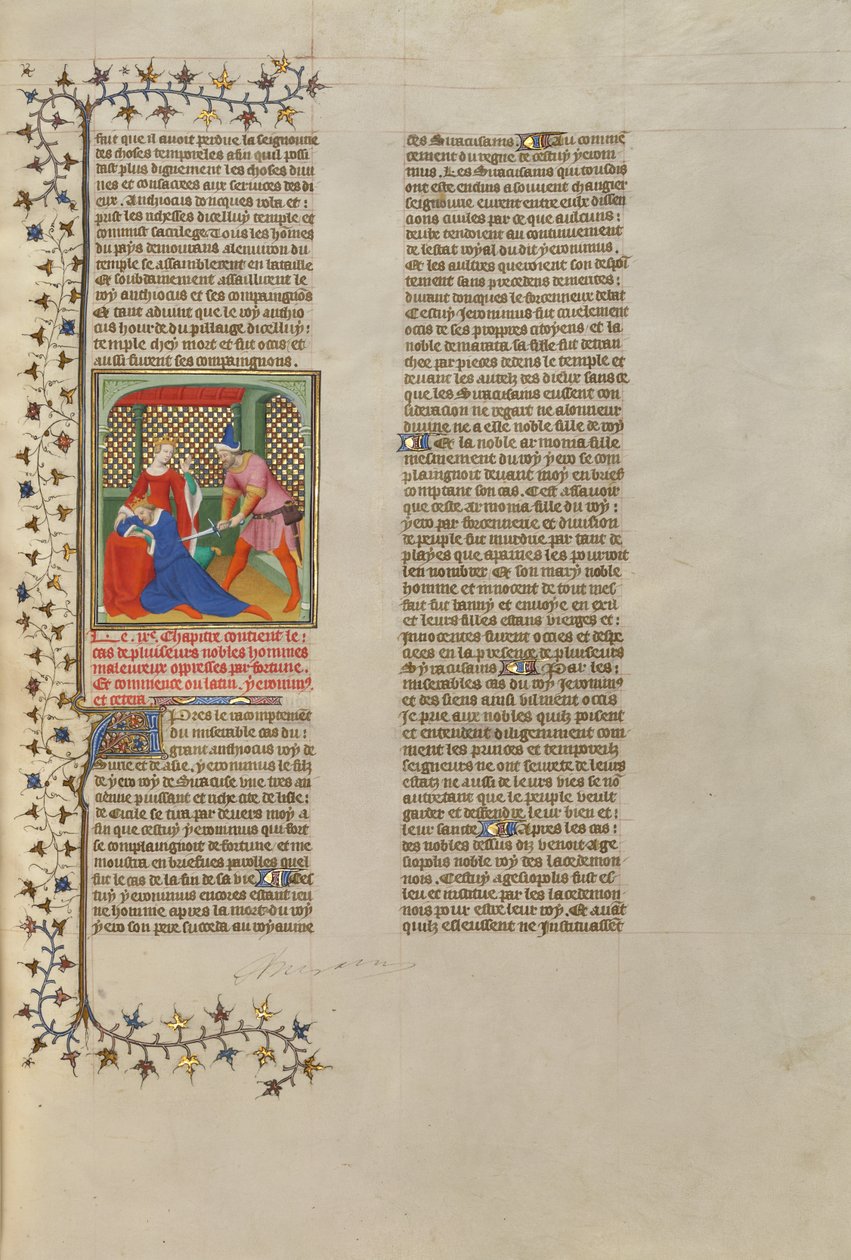 De moord op Hieronymus, koning van Syracuse door Boucicaut Master
