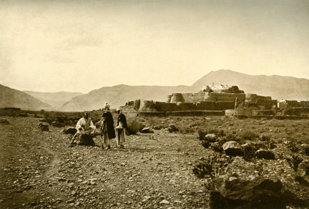 Fort Jamrud, Peshawur, 1901 door Bourne and Shepherd