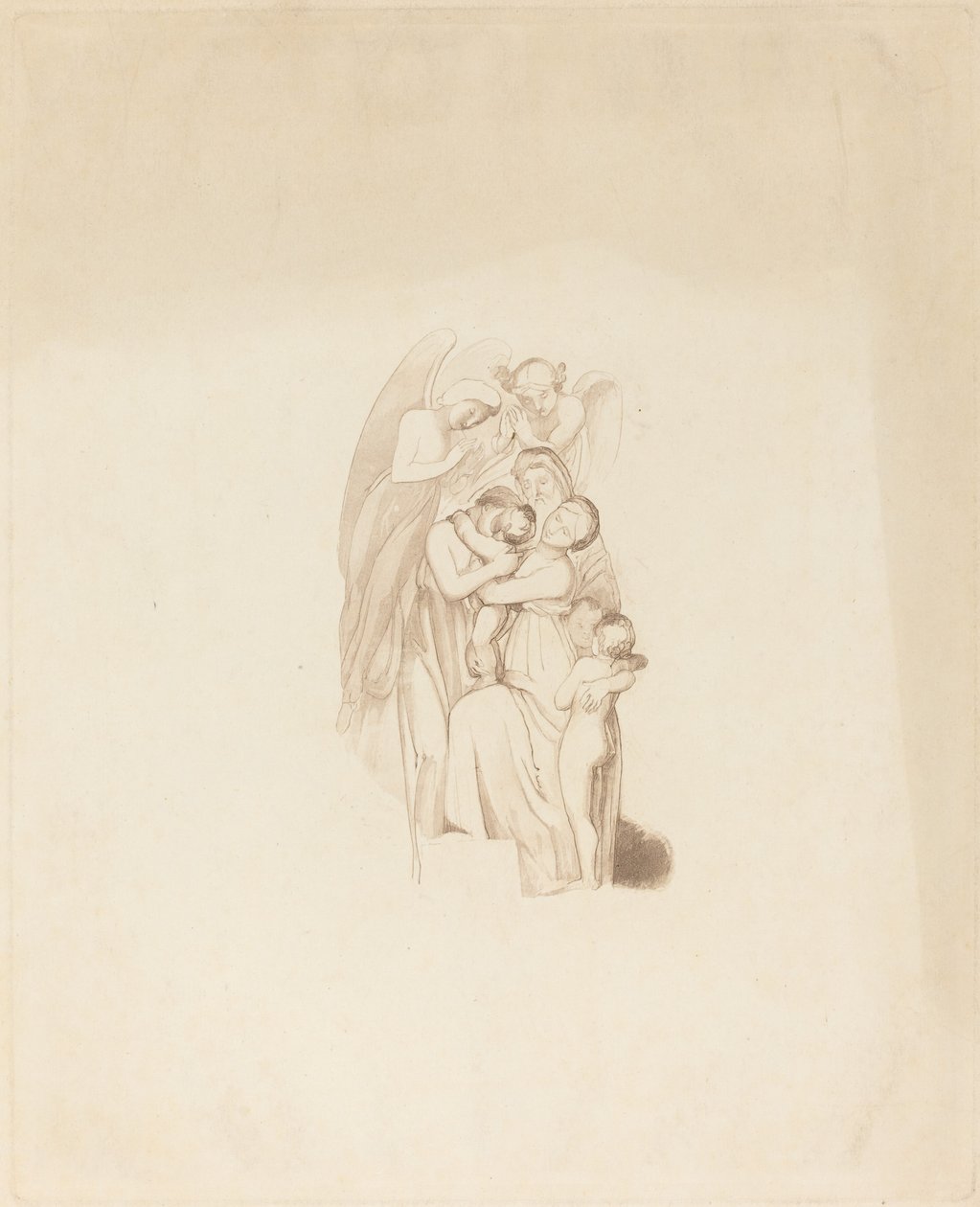 Heilige Familie? met Engelen door British 19th Century