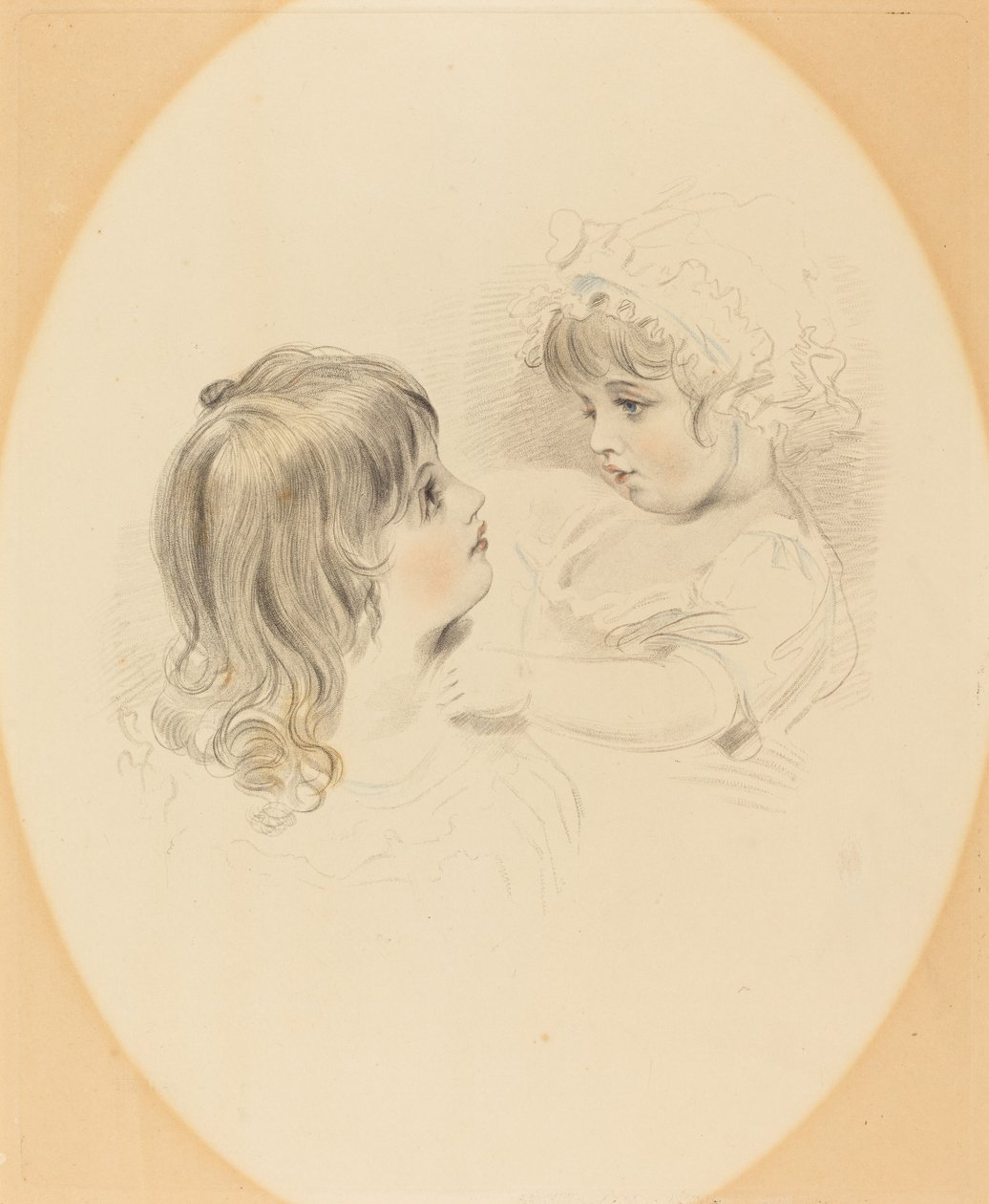 Twee kinderen door British 19th Century after George Henry Harlow