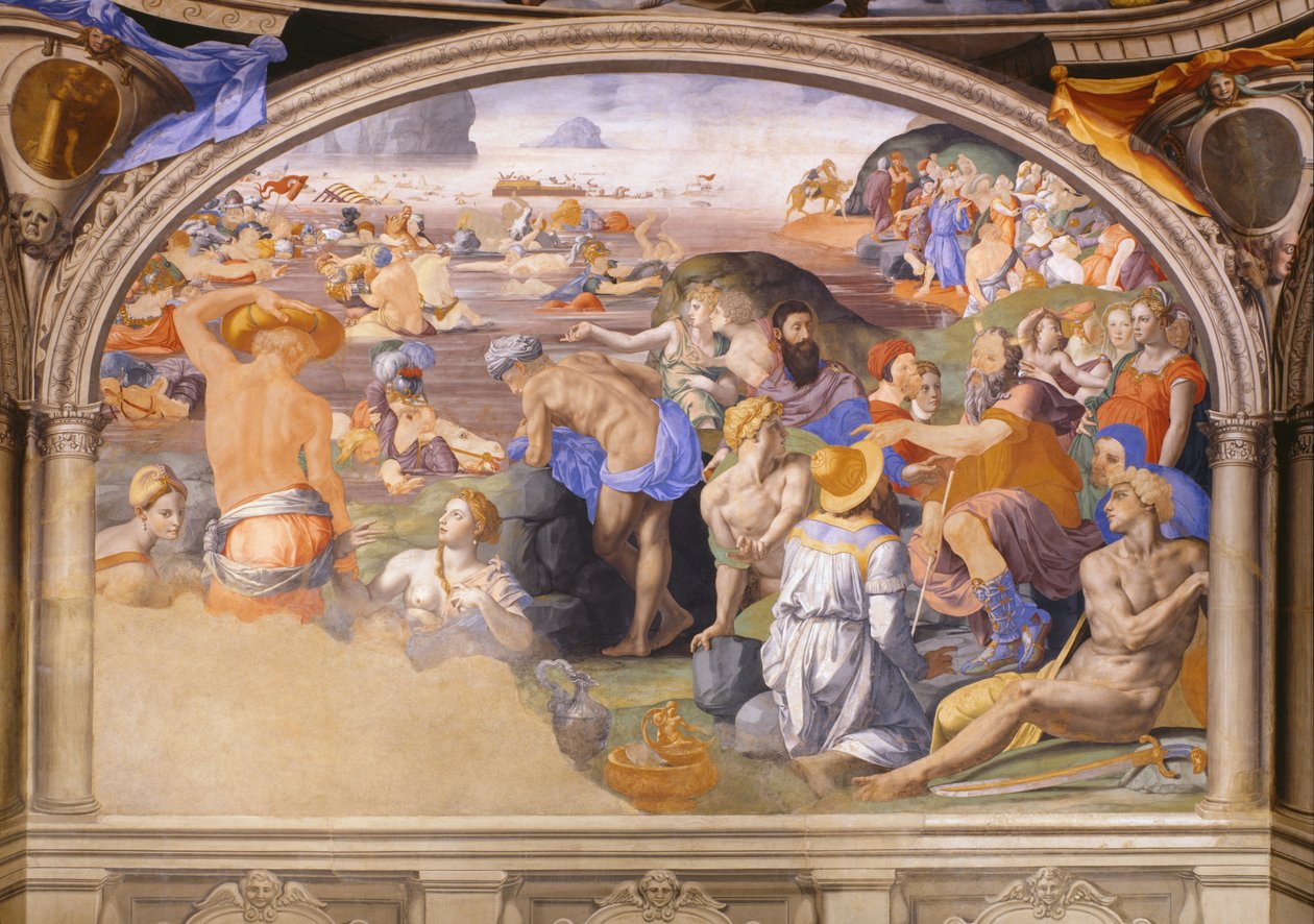 De oversteek van de Rode Zee door Bronzino