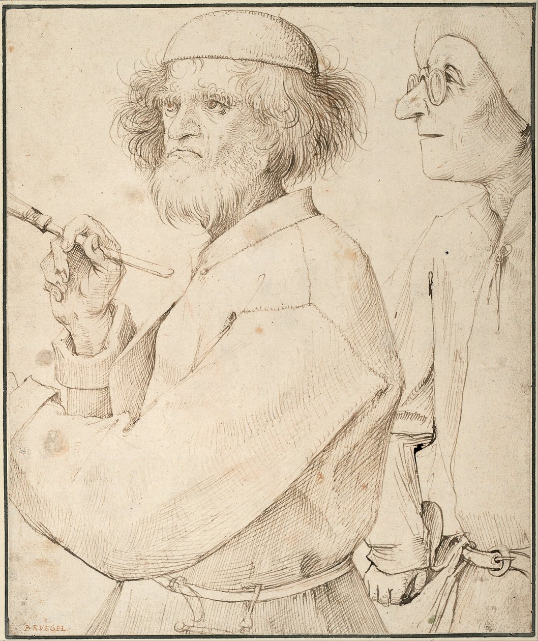 De schilder en de koper door Bruegel