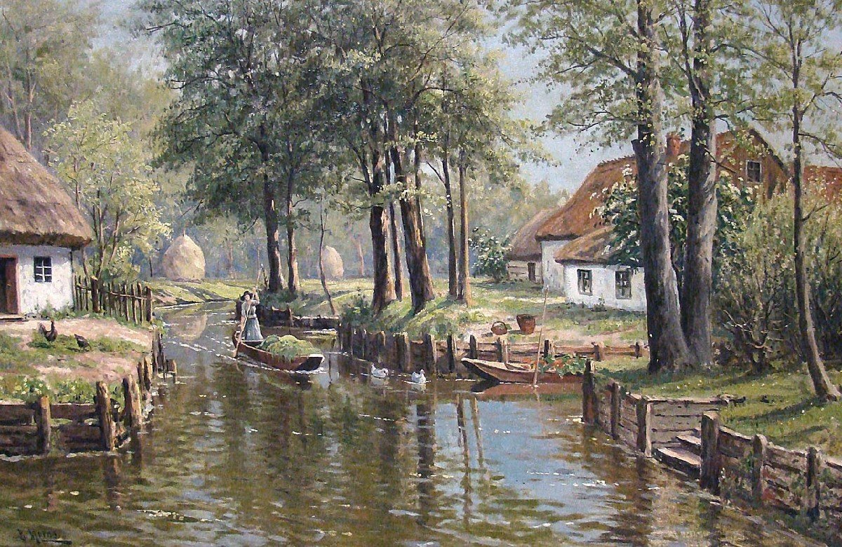 Uitzicht op het Spreewald door Bruno Moras