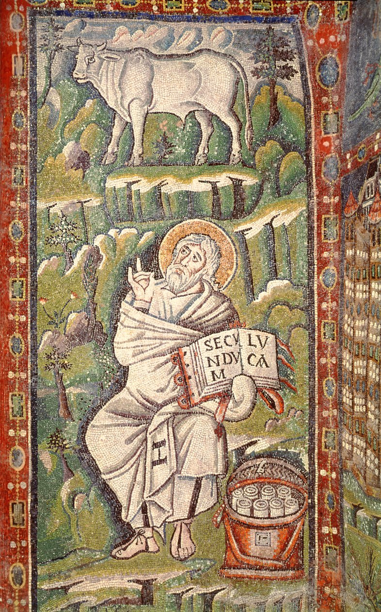 St. Lucas de Evangelist (mozaïek) door Byzantine School