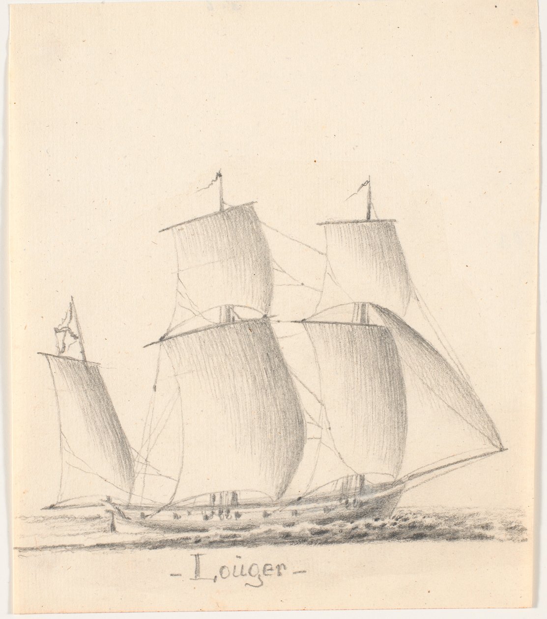 Louger met volle zeilen door C.A. Lorentzen