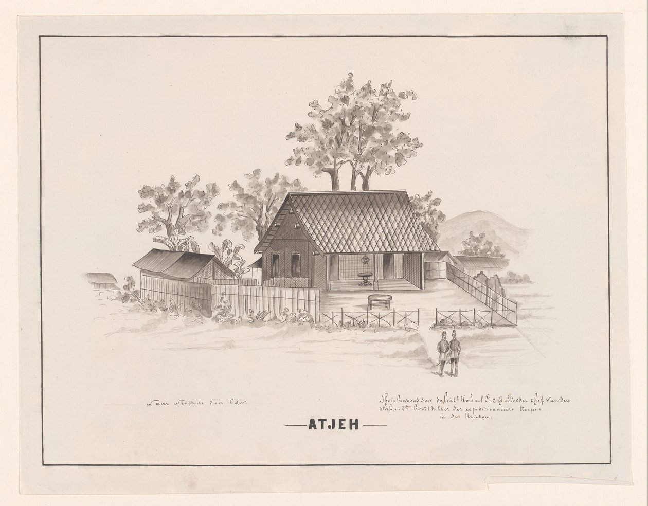 Atjeh door C.D. Wulf (signed by artist)