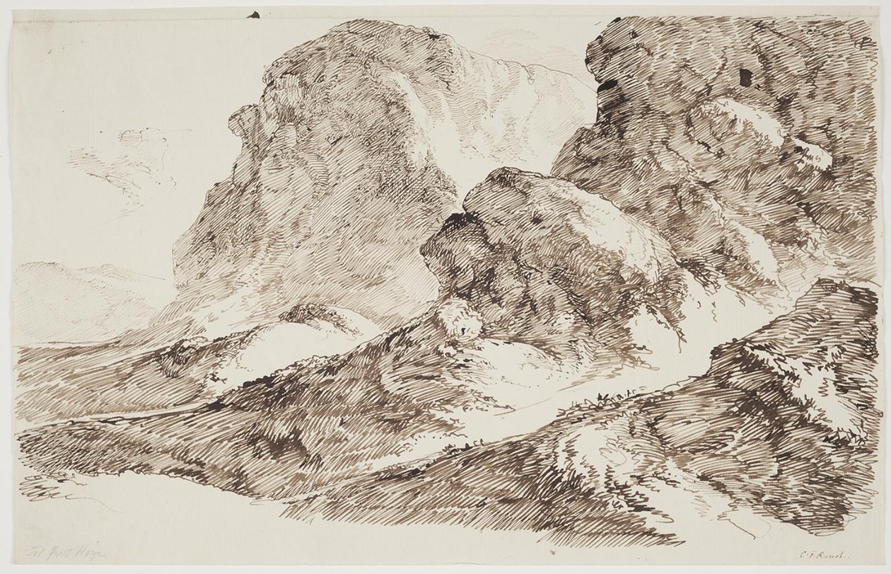 Berglandschap door C.F. von Rumohr