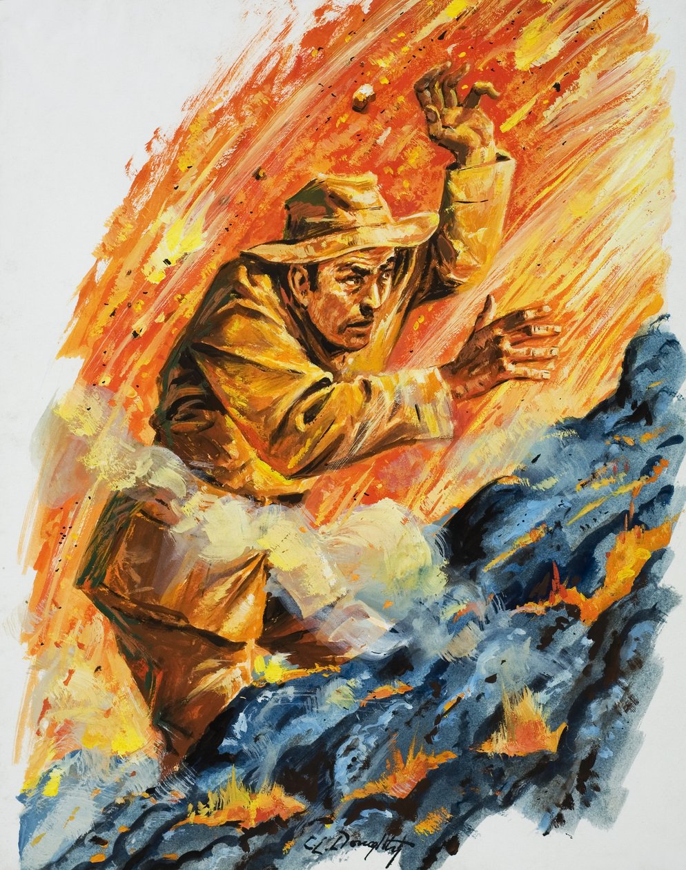 In de vurige oven (gouache op papier) door C.L. Doughty