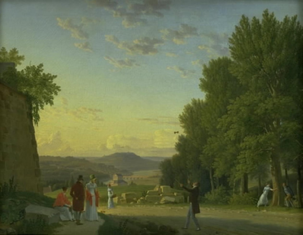 Een uitzicht vanaf het Kasteel van Meudon door Christoffer Wilhelm Eckersberg