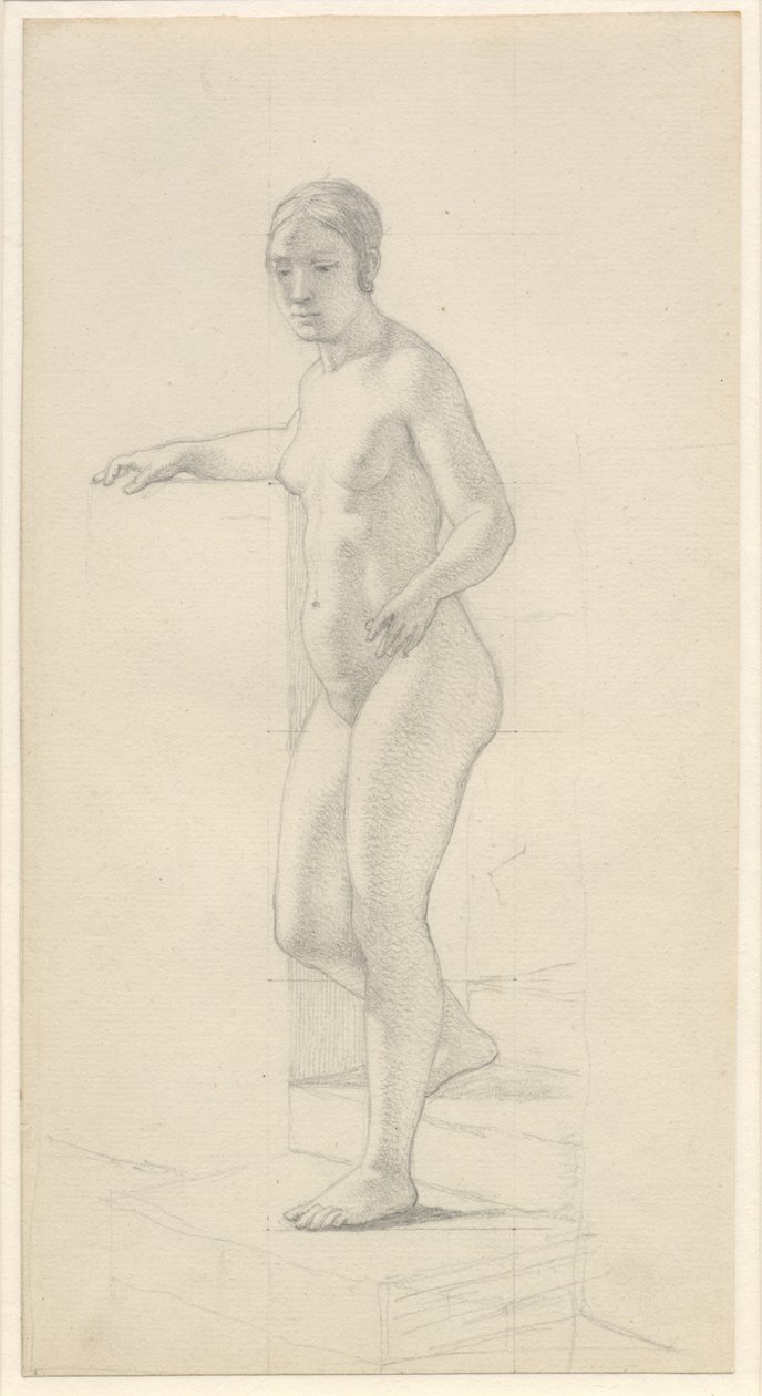 Staand vrouwelijk model door Christoffer Wilhelm Eckersberg