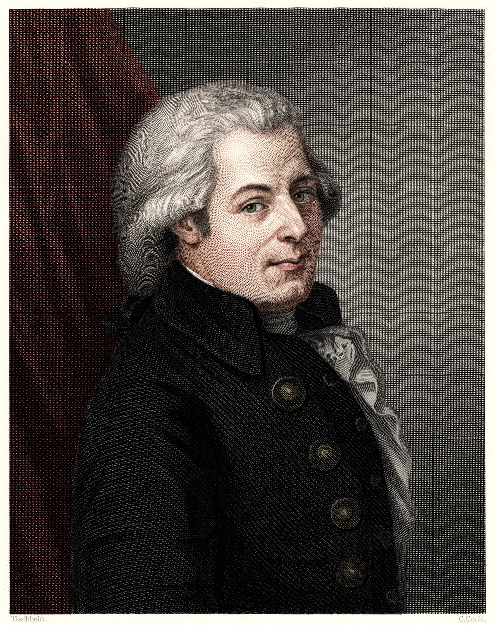 Mozart, ca. 1777, 19e eeuw door C. Cook