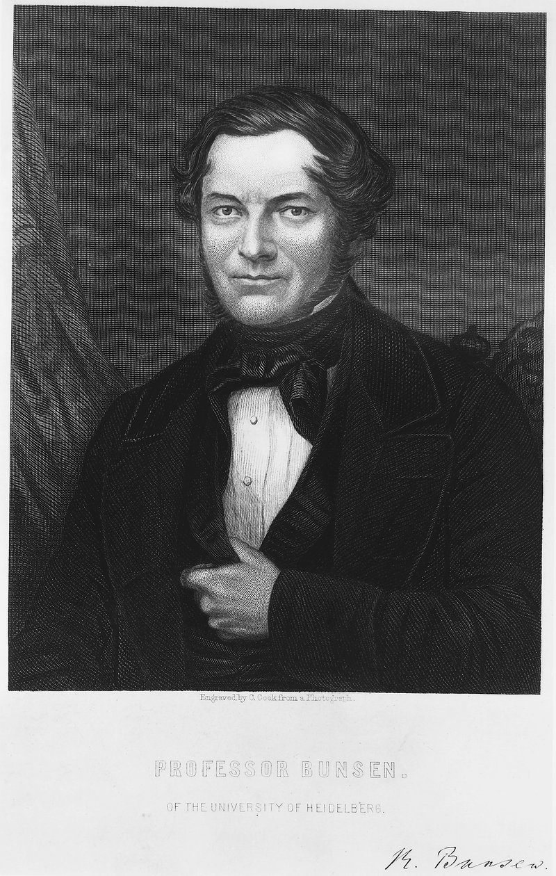 Robert Bunsen, Duitse chemicus, 1850s door C. Cook