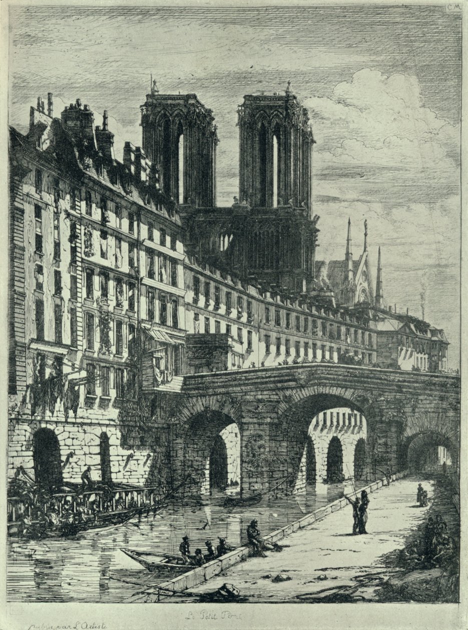 Le Petit Pont, 1915 door C. H. Meryon