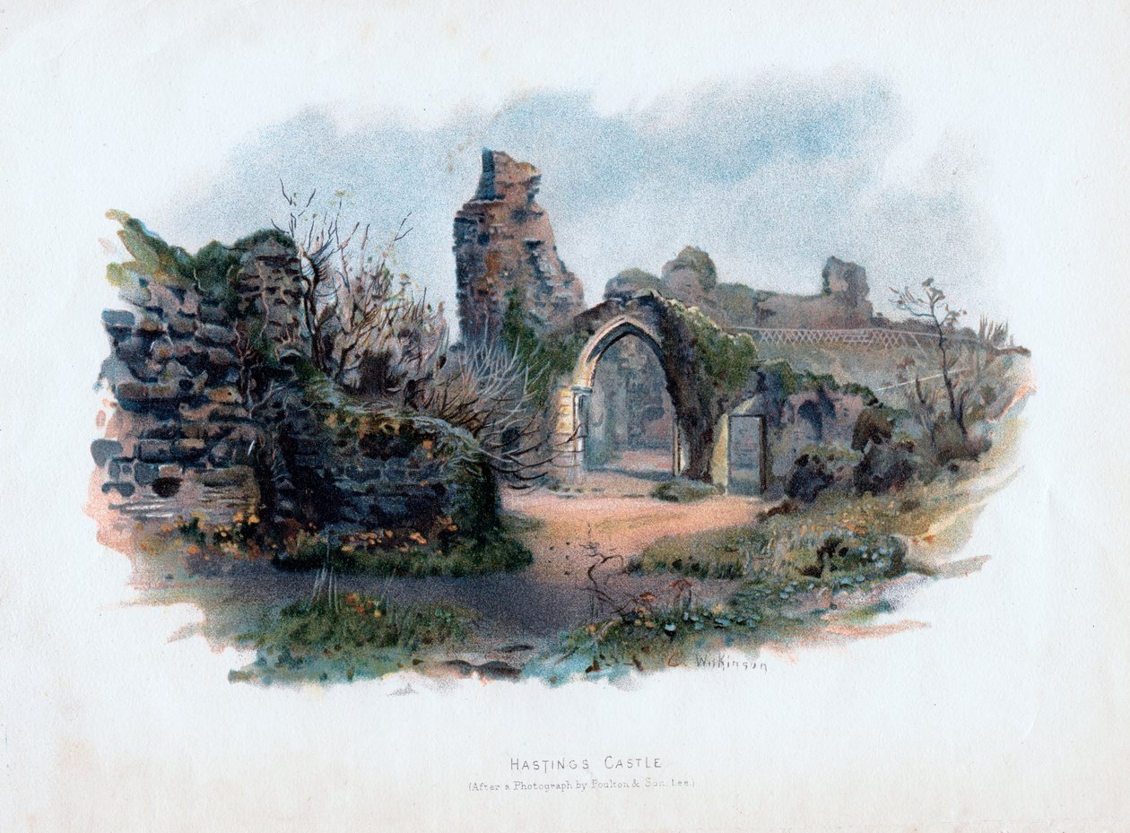 Hastings Castle, Sussex, 1895 door C. Wilkinson