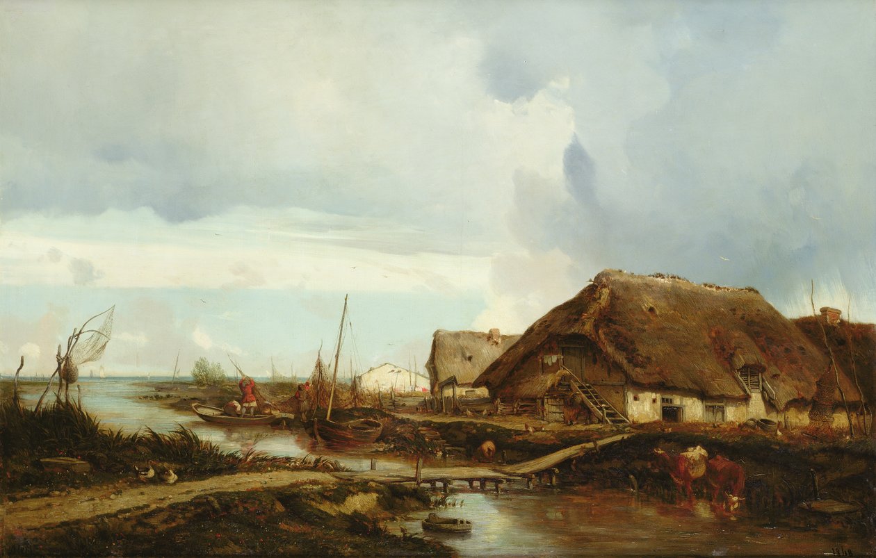 Normandische kust, 1848 door Camille Flers