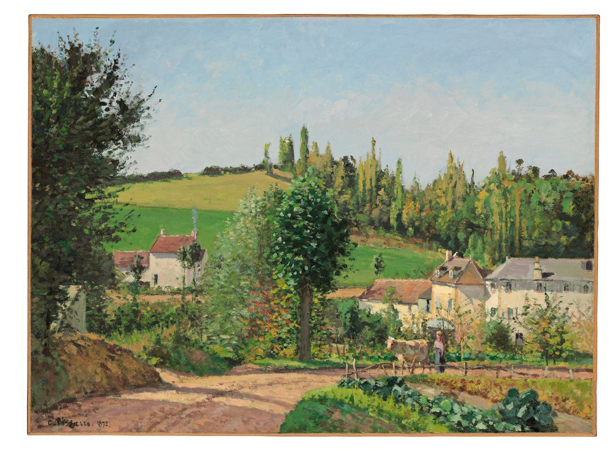 Hamlet bij Pontoise, 1872 door Camille Jacob Pissarro