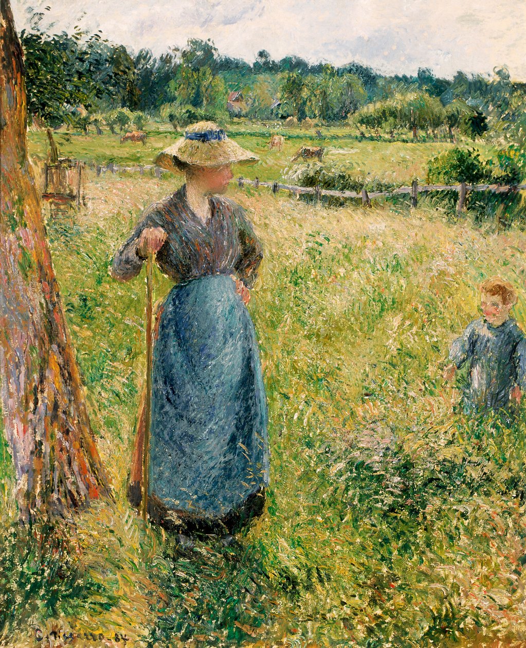 Frans:  La Faneuse
Spaans:  La forrajera door Camille Pissarro