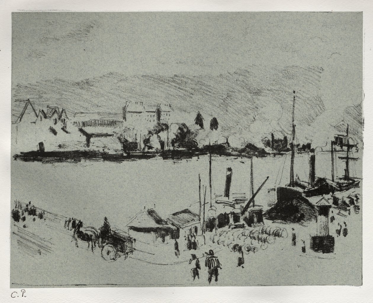 Quai Boieldieu in Rouen door Camille Pissarro