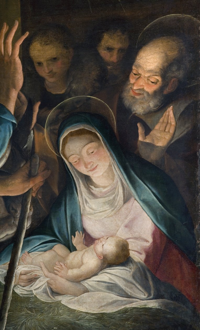 Geboorte (detail) door Camillo Procaccini